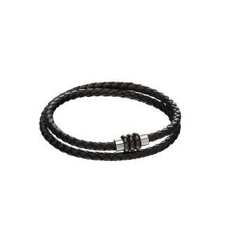 Ss/Blk Lthr Wrap Round Br
