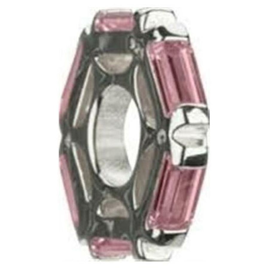 Silver Bead - Wheel - Light Topaz