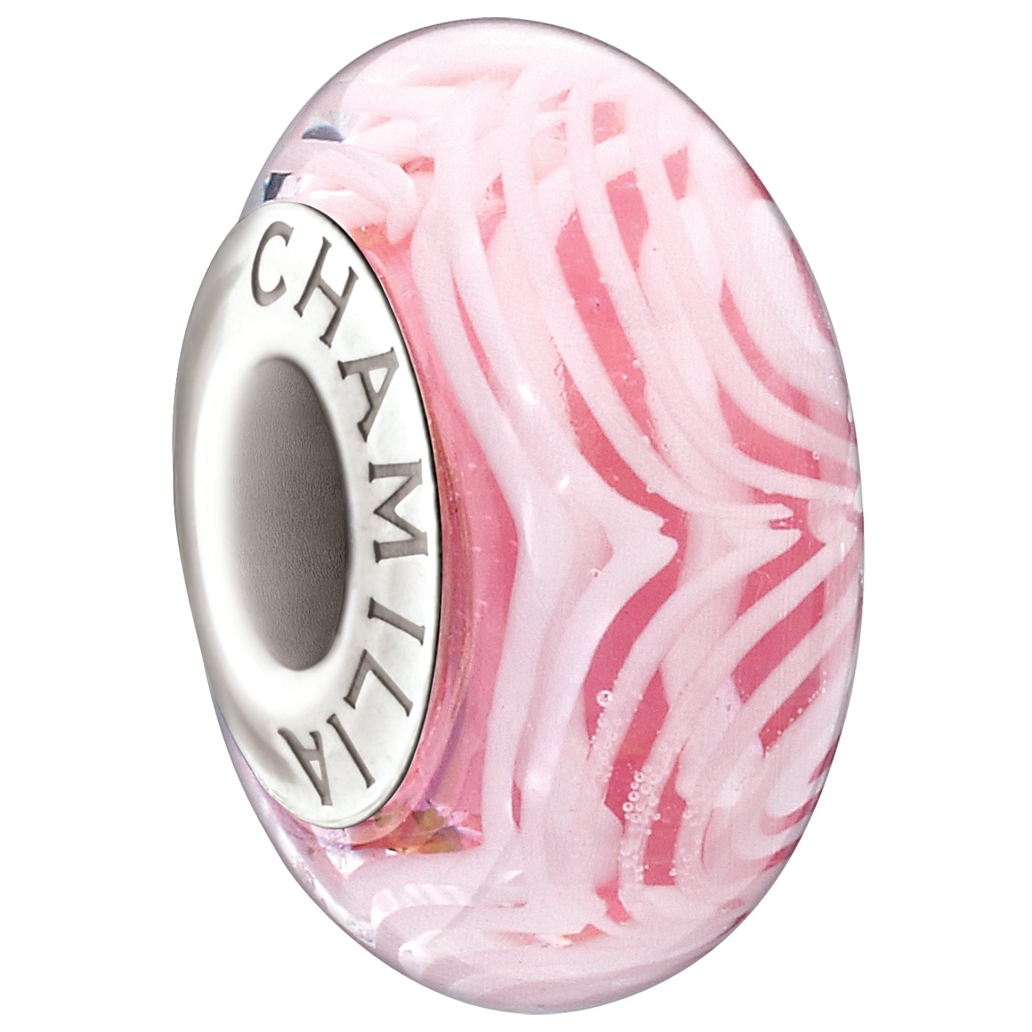 Silver murano bead- Lace collection - Peony