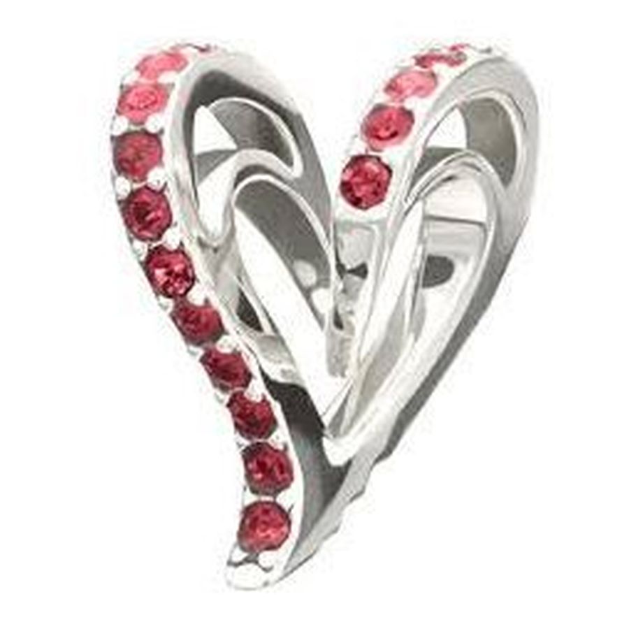 Silver & Crystal Bead - Better Than Chocolate - Valentines