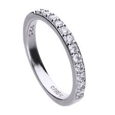 Silver Df Cz Half Eternity