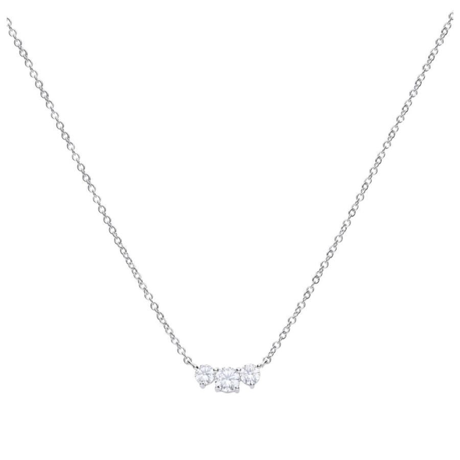 Silver 3 Grad Cz Pend + Chn