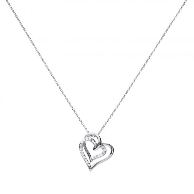 Sil-Cz-Entw Hearts+Chn