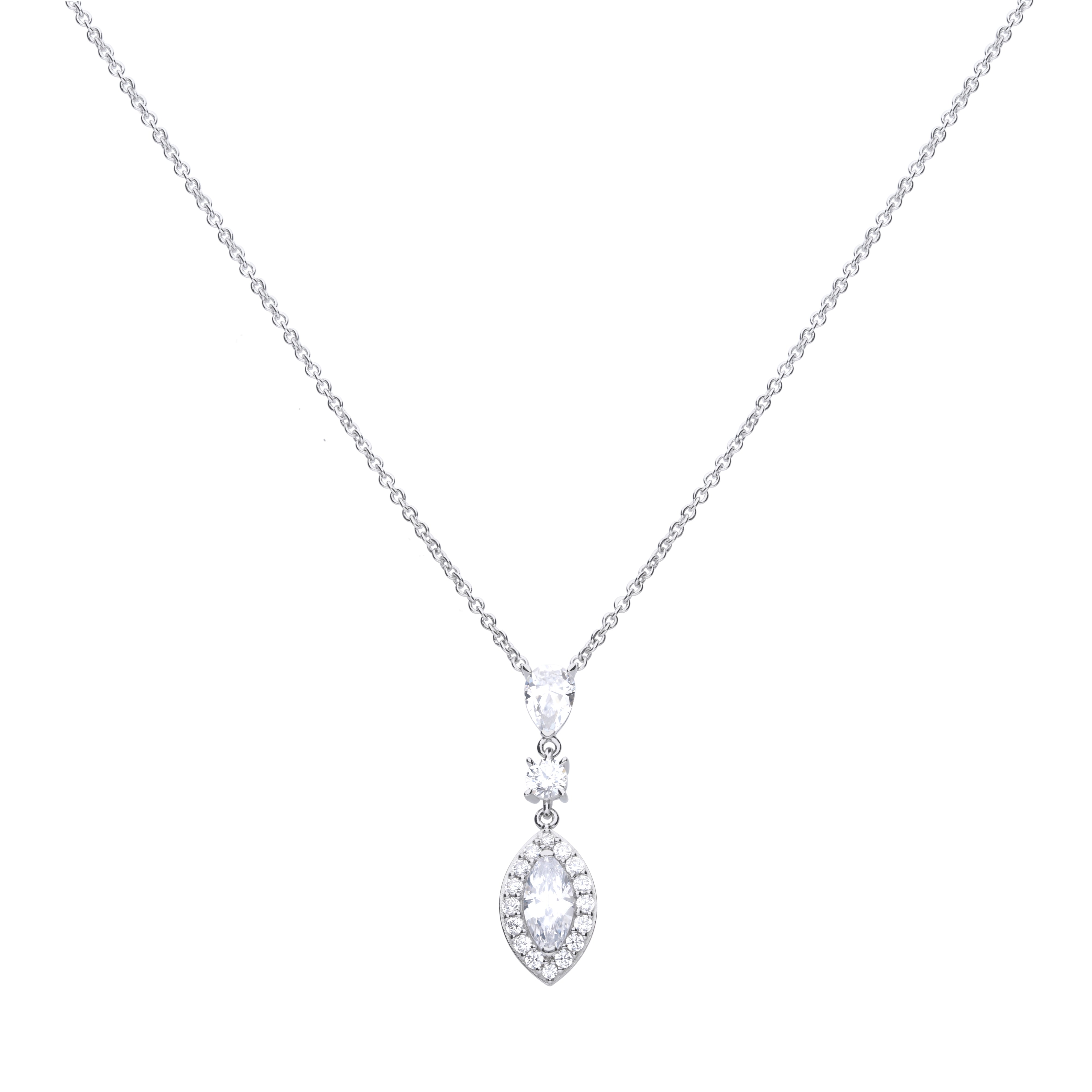 Silver CZ Necklace