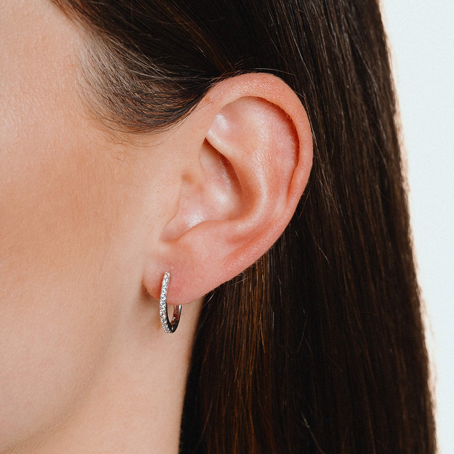 Silver Classical Creole + Cz Hoops