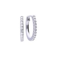 Silver Classical Creole + Cz Hoops
