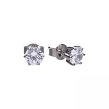 Cz 1.5ct solitaire stud ear ring
