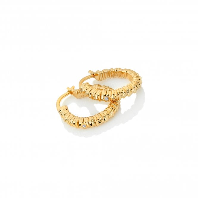 Jac Jossa Gold Plated Silver Believe Hoop Earrings