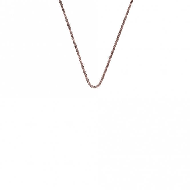 Silver Rose Gold Plated 18' Popcorn Link Chain