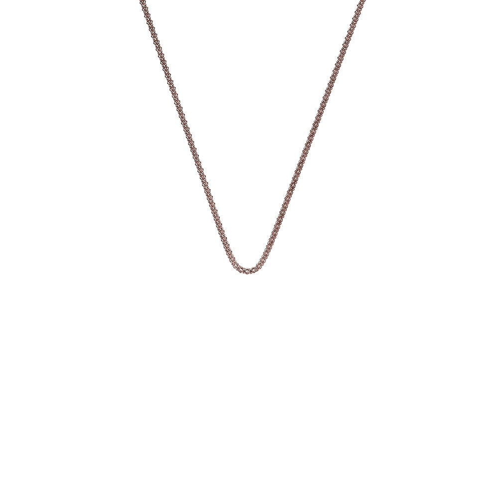 Silver Rose Gold Plated Popcorn Chain
