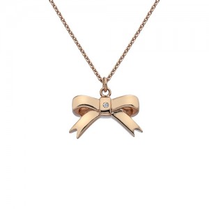 Nurture Circle White Topaz Pendant - Rose Gold Plate