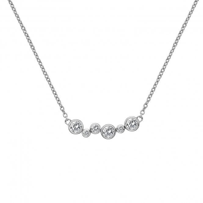 Silver Tender White Topaz and Diamond Set Necklace