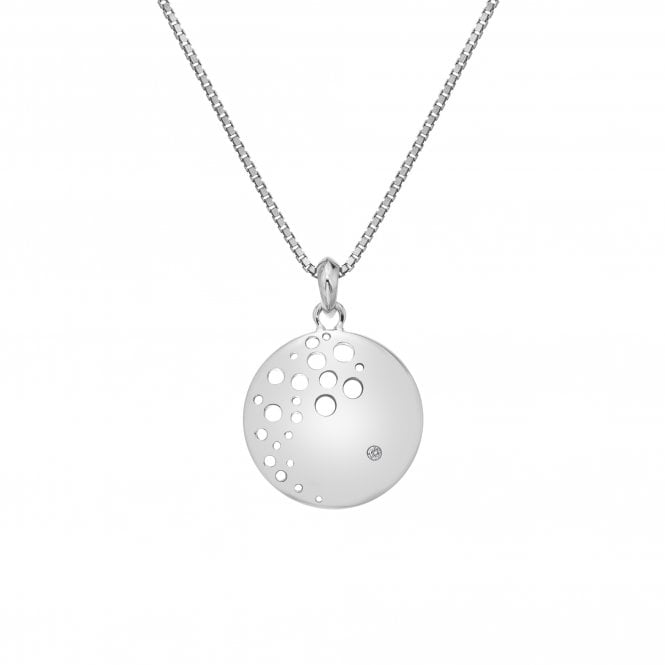 Silver Spritz Circle Pendant & Chain