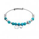 HD Emozioni Silver Plated Turquoise Bangle