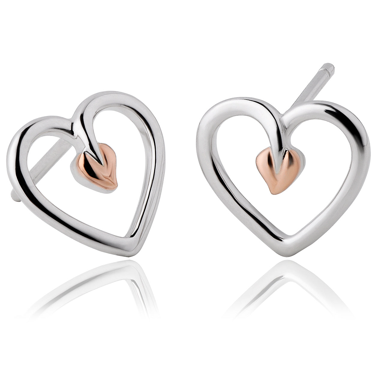 Silver tree of life - Heart Studs