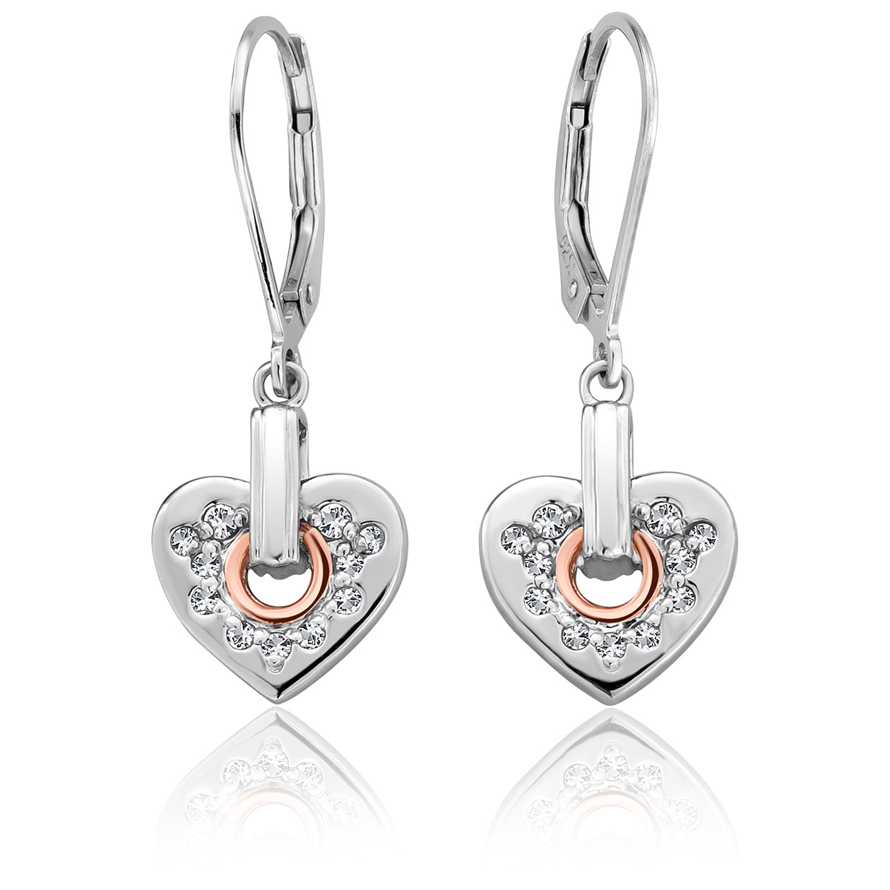 Cariad® Sterling Silver Sparkle Drop Earrings with Topaz