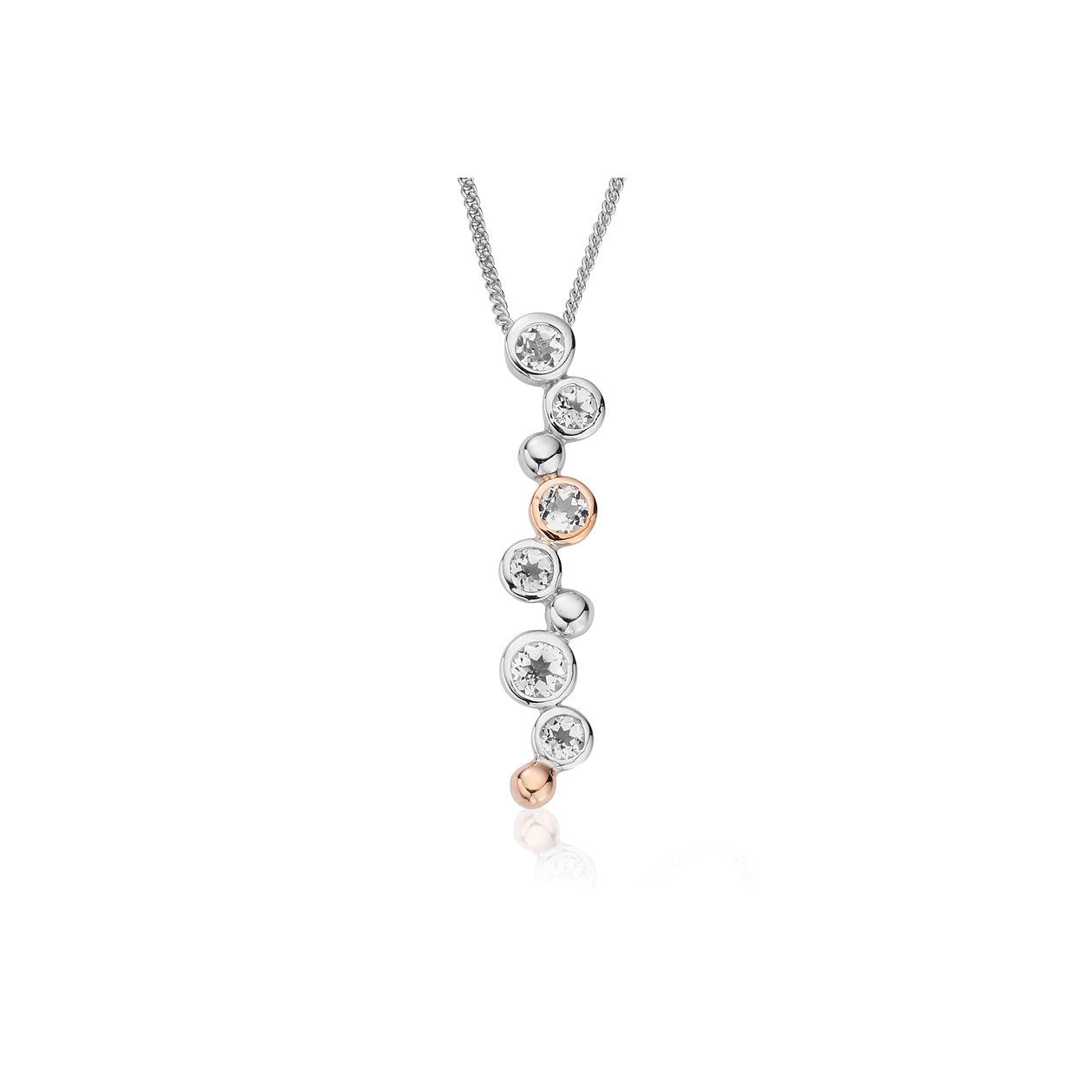 Clogau® Celebration Sterling Silver Drop Pendant with Topaz