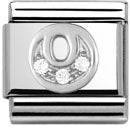 Composable Classic Alphabeth Stainless Steel Cub. Zirc And 925 Silver (O)