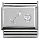 Composable Classic Zodiac Stainless Steel Cub. Zirc And 925 Silver (Sagittarius)