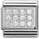 Composable Cl Pave In Stainless Steel Cubic Zirconia And 925 Silver (White)