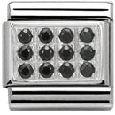 Composable Cl Pave In Stainless Steel Cubic Zirconia And 925 Silver (Black)