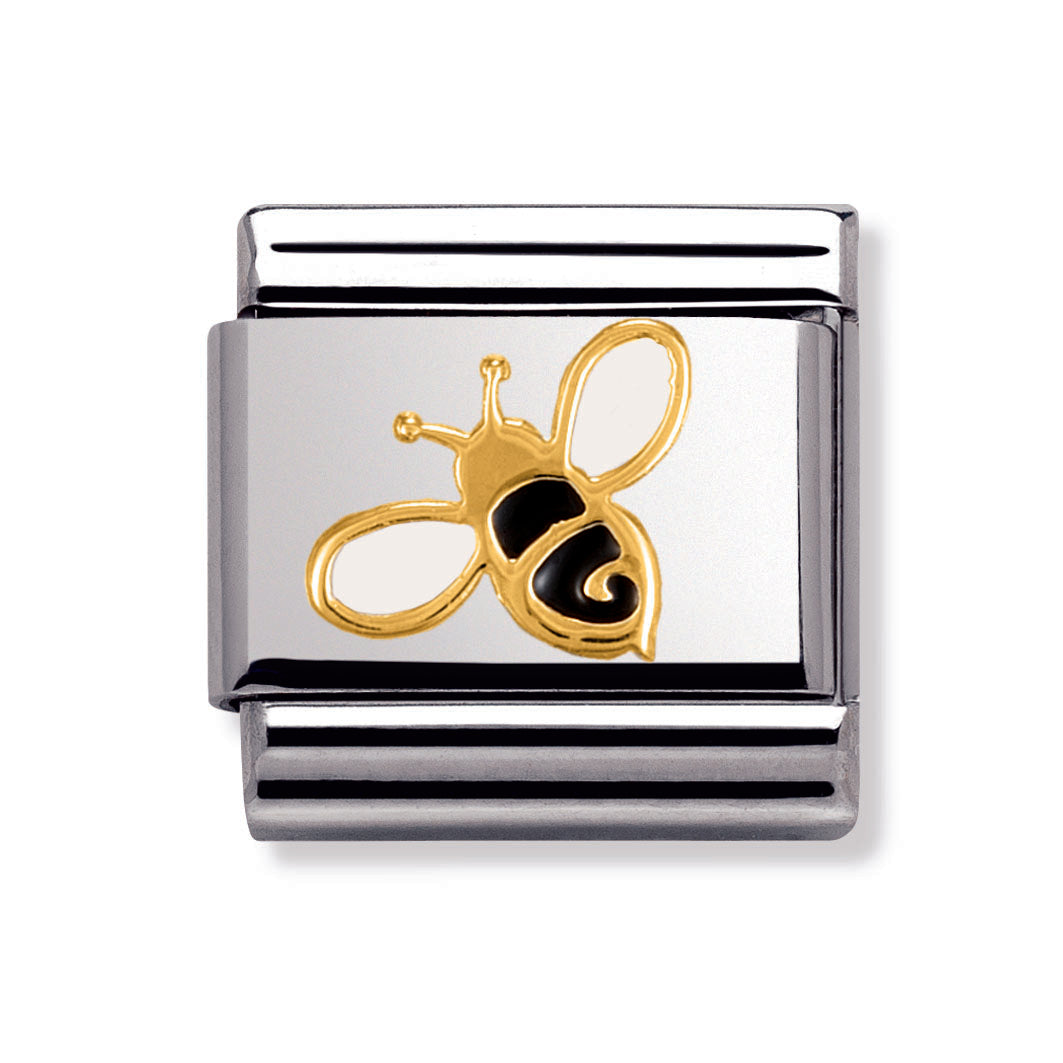 Composable Classic Stainless Steel With Enamel And 18k Gold Nature - Bee
