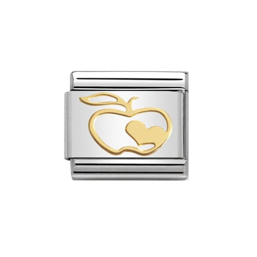 Composable Classic Stainless Steel With 18k Gold Madame & Monsieur - Apple with heart