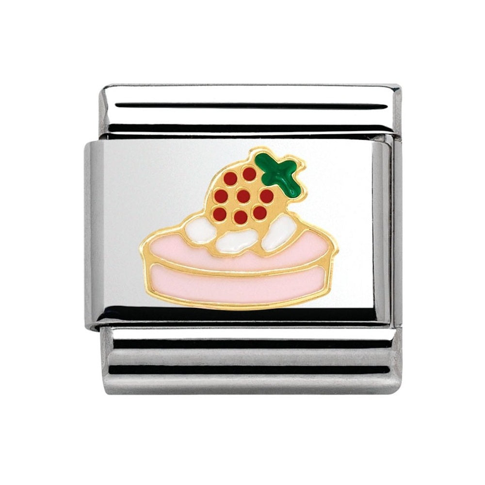 Composable Classic Stainless Steel With Enamel And 18k Gold Madame & Monsieur - Strawberry tart