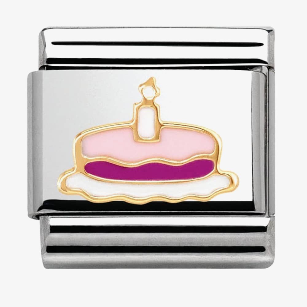 Composable Classic Stainless Steel With Enamel And 18k Gold Madame & Monsieur - Cake with candle