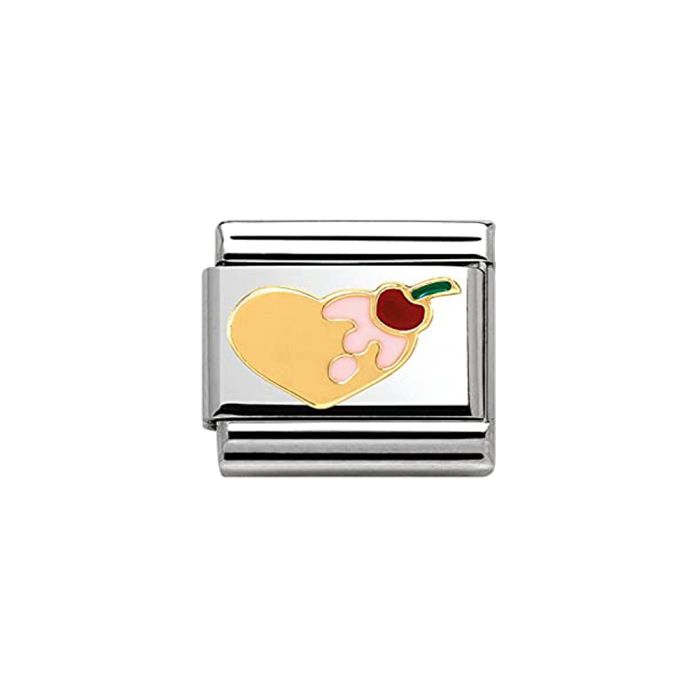 Composable Classic Stainless Steel With Enamel And 18k Gold Madame & Monsieur - Heart cookie