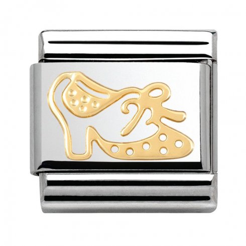 Composable Classic Stainless Steel With Enamel And 18k Gold Pois - Shoe
