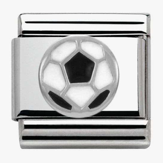 Composable Classic Stainless Steel With Enamel Daily Life - black and white Soccer Ball