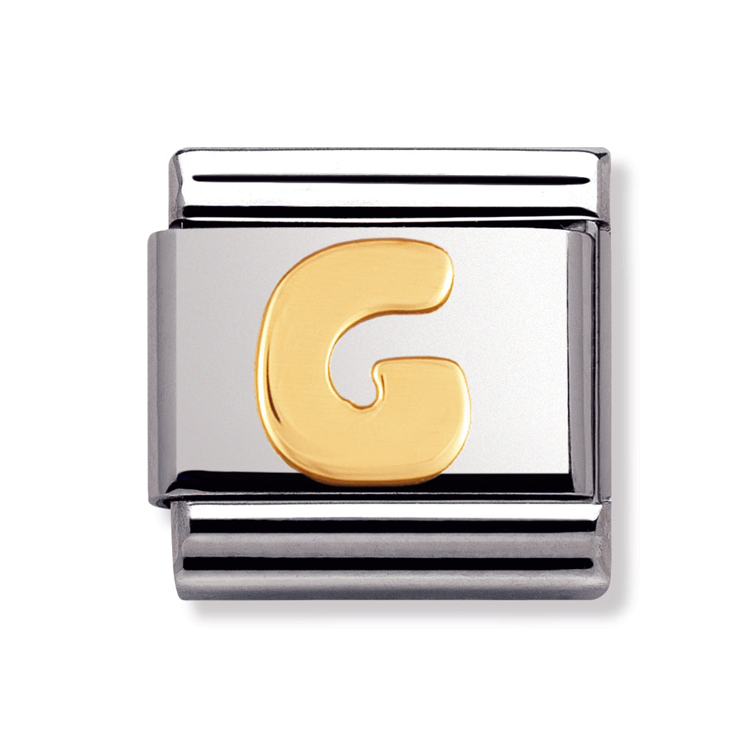 Composable Classic Letters In Stainless Steel With 18k Gold (G)