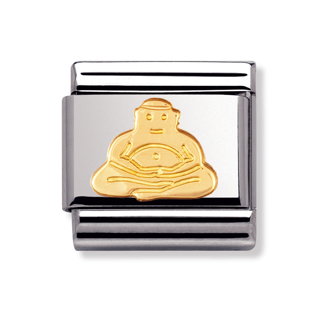 Composable Classic Religious In Stainless Steel And 18k Gold (Buddha)