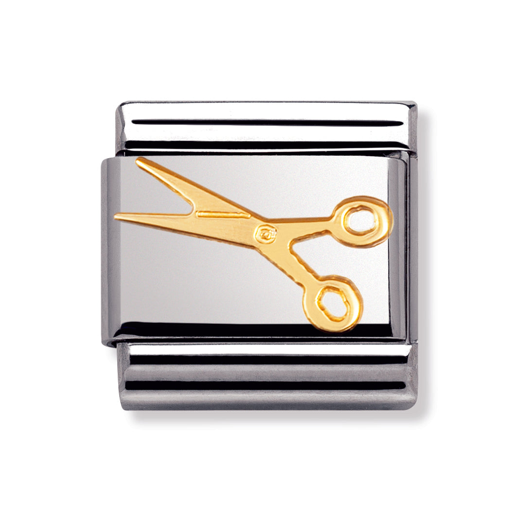 Composable Classic Daily Life In Stainless Steel With 18k Gold (Little Scissors)