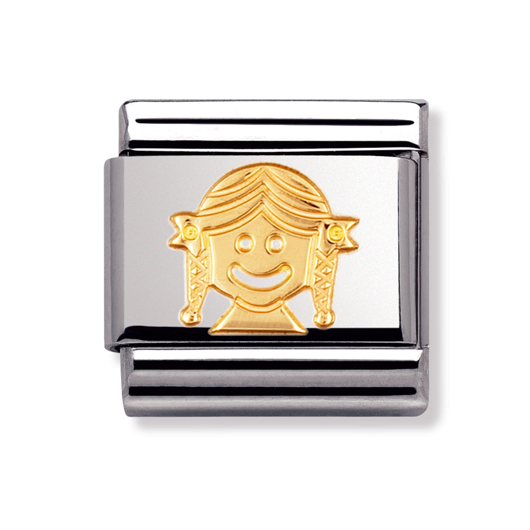 Composable Classic Fun In Stainless Steel With 18k Gold (Girl)