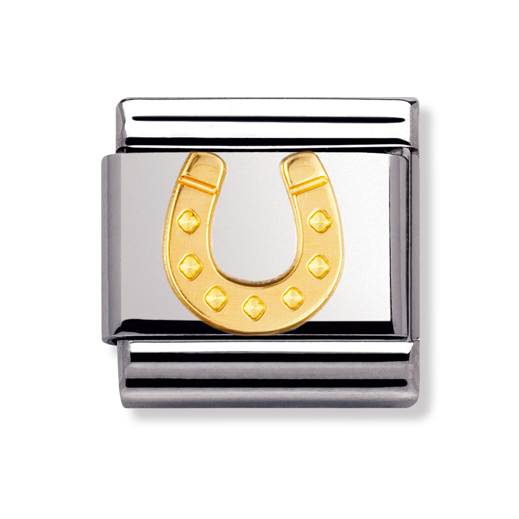 Composable Classic Good Luck In Stainless Steel With 18k Gold (Danish Horseshoe)