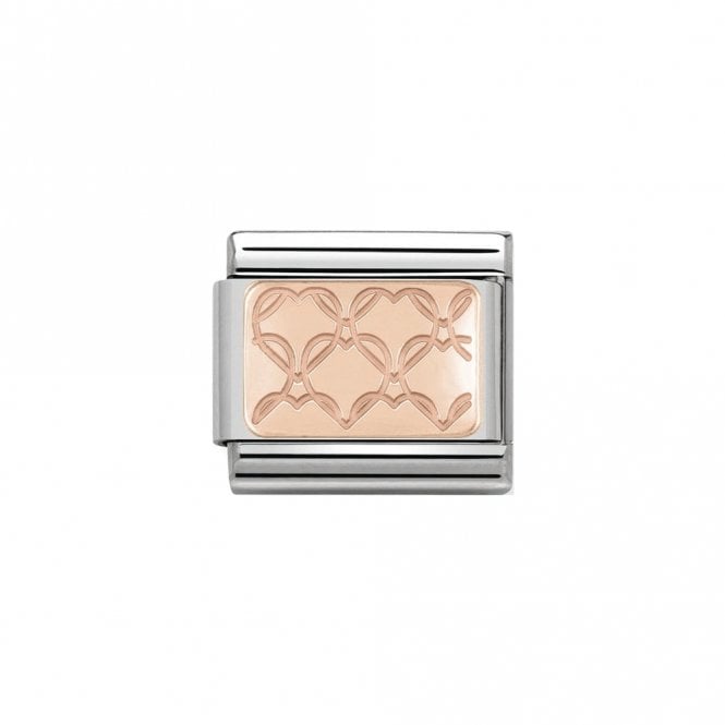 Composable Classic & stainless steel Symbols 9ct Rose and enamel + Design