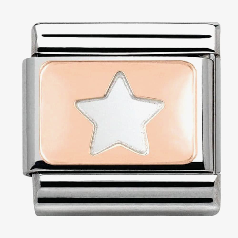 Composable Classic & stainless steel Symbols 9ct Rose and enamel +Star