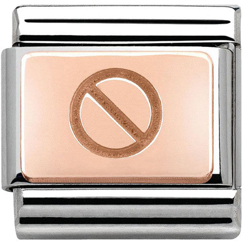 Composable Classic & stainless steel Symbols 9ct Rose and enamel +Screw