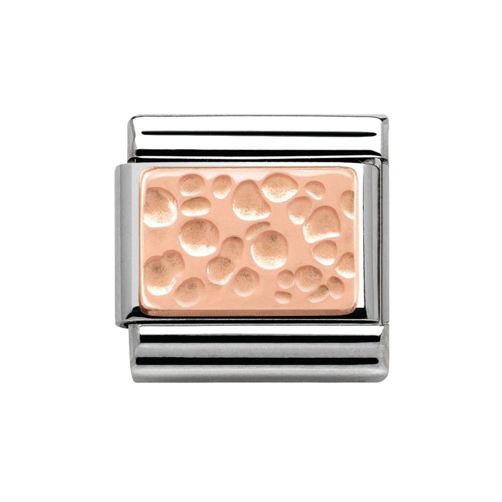 Composable Classic & stainless steel Symbols 9ct Rose and enamel +Bubbles