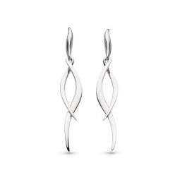Silver Entwine Twine Twist Drop Earrings