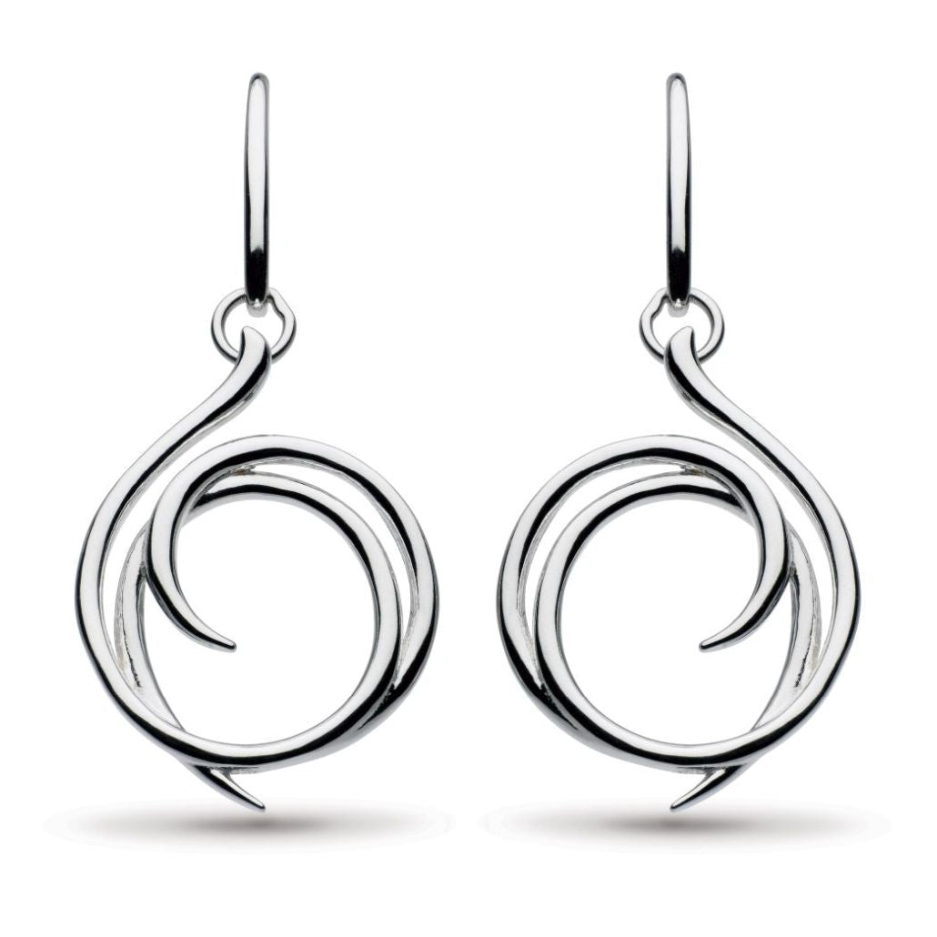 Silver Entwine Helix Wrap Drop Earrings