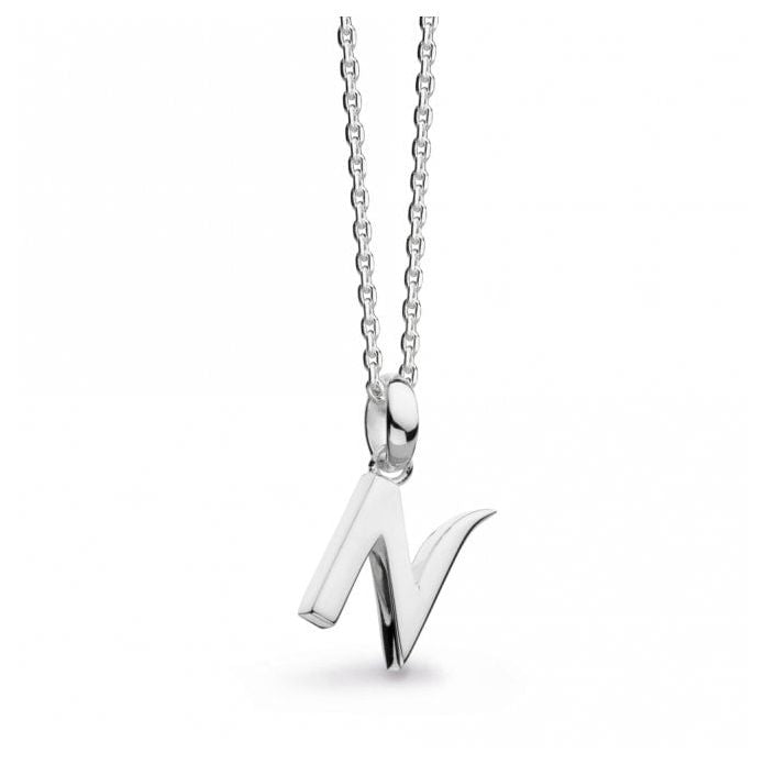 Silver Signature Capital N Necklace. Not rhodiumed