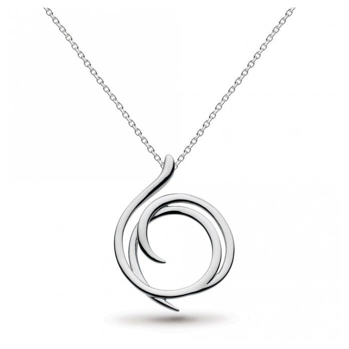 Rhodium Plated Silver Enwtine Helix Wrap Necklace