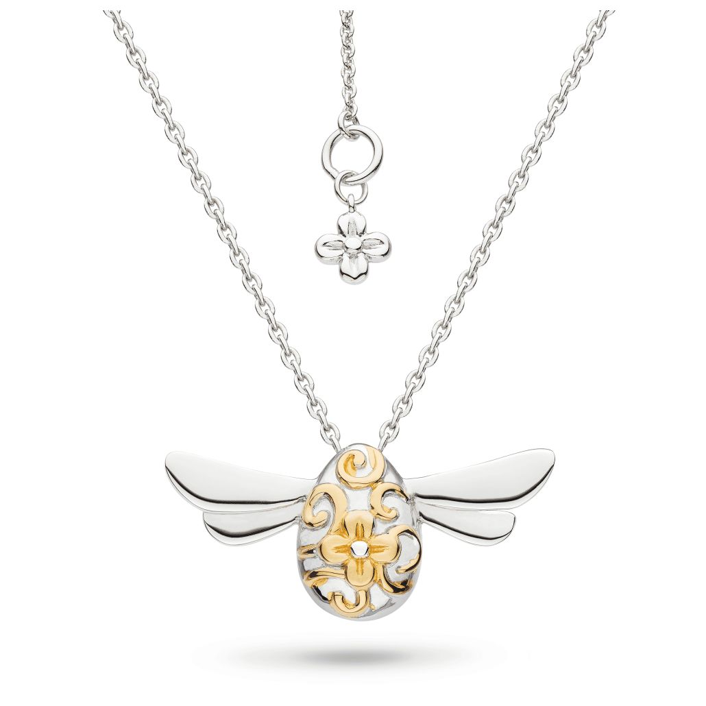 KH Silv&YGP Blossom Flyte Honey Bee Midi Ncklce