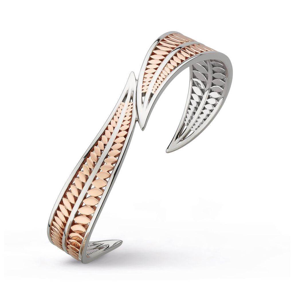 KH Silv&RGP Blossom Eden Leaf Bangle