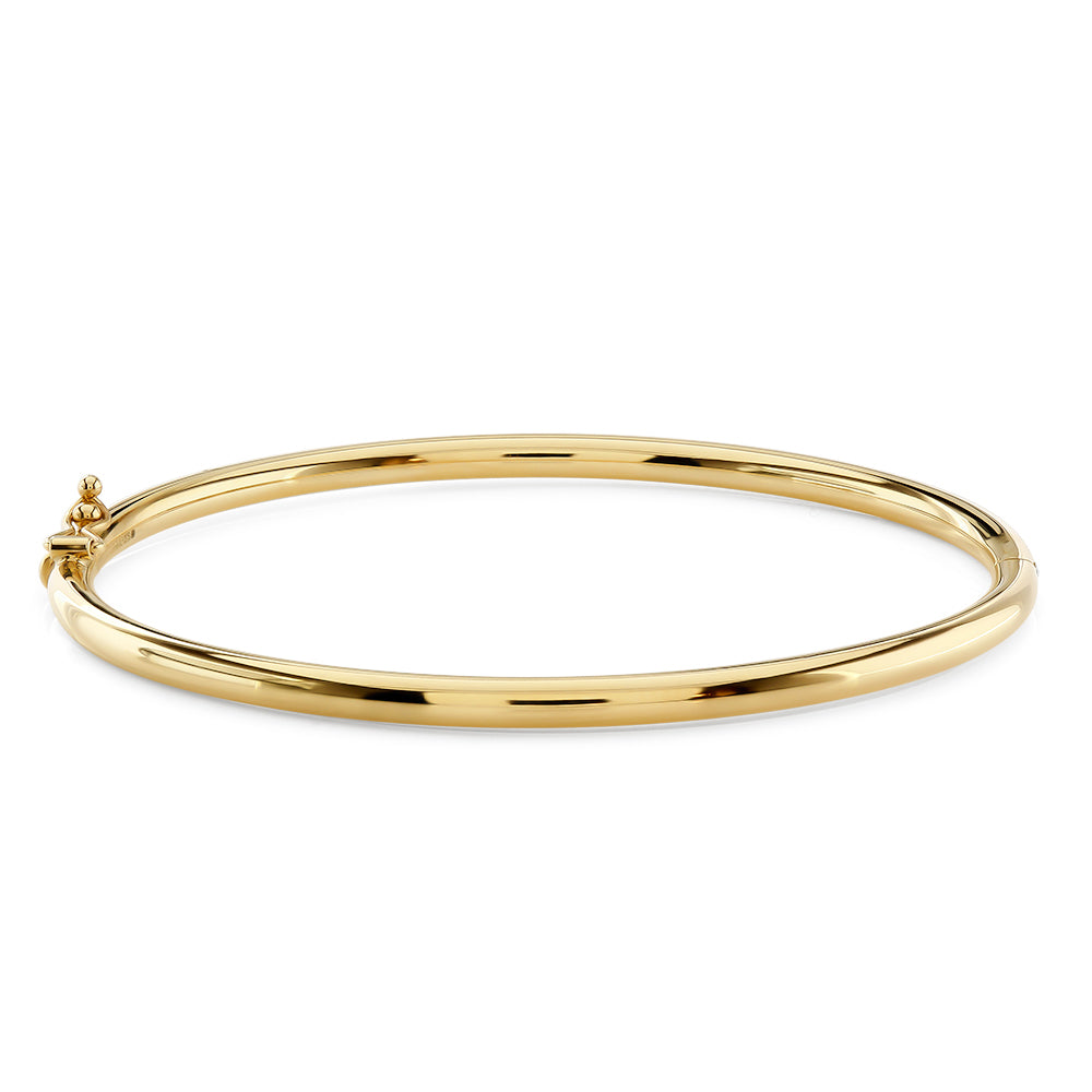 9ct Yellow Gold Pol Solid Bangle