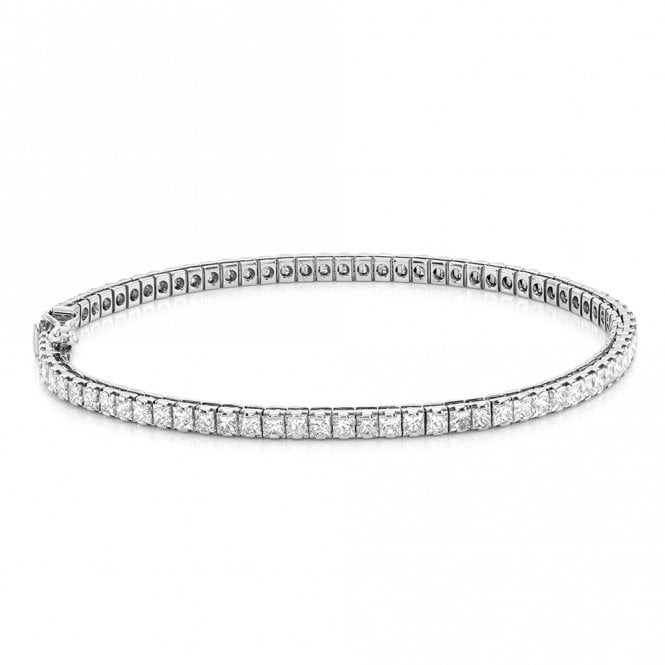 18ct White gold Princess cut Diamond bracelet