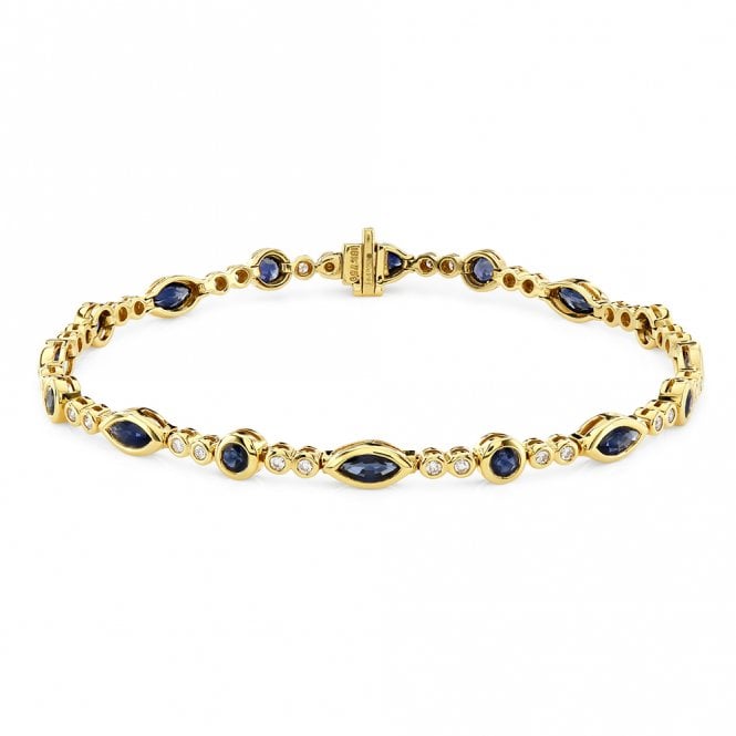 18ct yellow gold Sapphire & Diamond bracelet